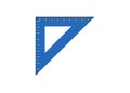 Triangle ruler. Simple flat illustration Royalty Free Stock Photo