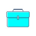 Simple flat minimalist briefcase icon