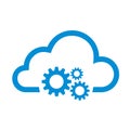 Simple Flat Minimalist Cloud Setting App Icon