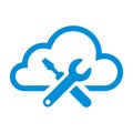 Simple Flat Minimalist Cloud Repair Setting User App Icon Royalty Free Stock Photo