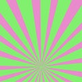 Green Pink Retro Sun Beam Solar Backdrop