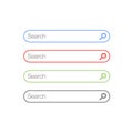 Simple Flat Minimalist Rounded Search Button Icon