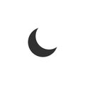 Simple flat moon icon. Silent, sleepmode, mobile icon. Stock Vector illustration isolated on white background