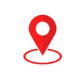 Simple Flat Red minimalist locator App