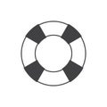 Simple flat rescue wheel icon