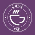 Simple flat round coffee cafe icon