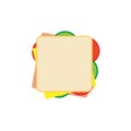 Simple flat sandwich illustration