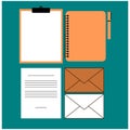 Simple flat stationery stuff