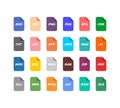 File extensions icon set Royalty Free Stock Photo