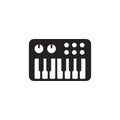 Simple Flat Style Mini Keyboard Music Instrument Interface Icon Royalty Free Stock Photo