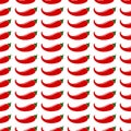 Simple flat style red chili pepper illustration. Vector seamless pattern Royalty Free Stock Photo