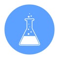 Simple flat test tube vector icon.