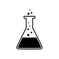 Simple flat test tube vector icon.