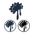 Simple flat vector sludge or slime spot icon