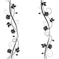 Simple floral background in black and white Royalty Free Stock Photo