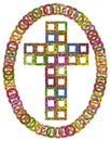 Simple floral Catholic cross