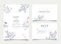 Simple Floral Celebration Wedding Card Invitation