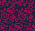 Simple floral decorative seamless pattern Royalty Free Stock Photo