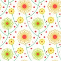 Simple floral pattern with bold flowers