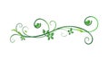 Simple floral vine border, perfect for subtle decorative accents. vector design Generative AI Royalty Free Stock Photo