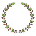 Simple floral wreath