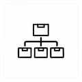 Simple flowchart and hierarchy structure icon Royalty Free Stock Photo