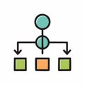 Simple Flowchart Icon for Business Hierarchy Royalty Free Stock Photo