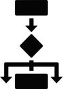 Simple Flowchart Process Diagram Icon Royalty Free Stock Photo