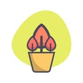 Simple flower flat icon design