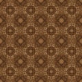 Simple flower pattern on Tradisional batik with elegant dark brown color design Royalty Free Stock Photo