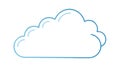 Simple Fluffy Cloud Icon, Minimalist Sky Element. vector design Generative AI Royalty Free Stock Photo