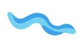 Simple fluid blue wavy line, ideal for clean design and flow, vector design Generative AI Royalty Free Stock Photo