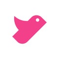 Simple Flying Bird Shape Symbol