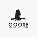 Simple Flying Goose logo icon vector
