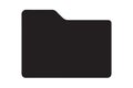 Simple folder icon vector for organizing digital files and storage Royalty Free Stock Photo