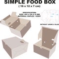 Simple Food Box Vector Diecutting