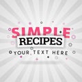 Simple food recipes template logo