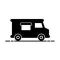 Simple food truck silhouette
