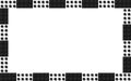 Simple frame composed of black and white toy blocks. Black and white brick banner. Abstract vector background