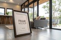 Frame mockup in modern home interior Royalty Free Stock Photo