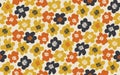 Simple free drawn floral seamless pattern. Royalty Free Stock Photo