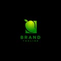 Simple Fresh Green Mango Logo Design
