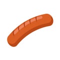 Simple fried sausage icon isolated