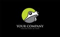 Simple Frog art logo design in white and black background