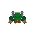 simple frog vector for education logo icon