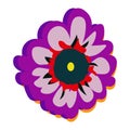 Simple funny flower illustration for Day of the Dead