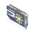 Graphic card pc computer isometric Royalty Free Stock Photo