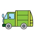 Simple garbage collector on white background