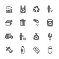 Simple Garbage Icons Royalty Free Stock Photo