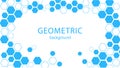 Simple geometric abstract background blue color vector illustration